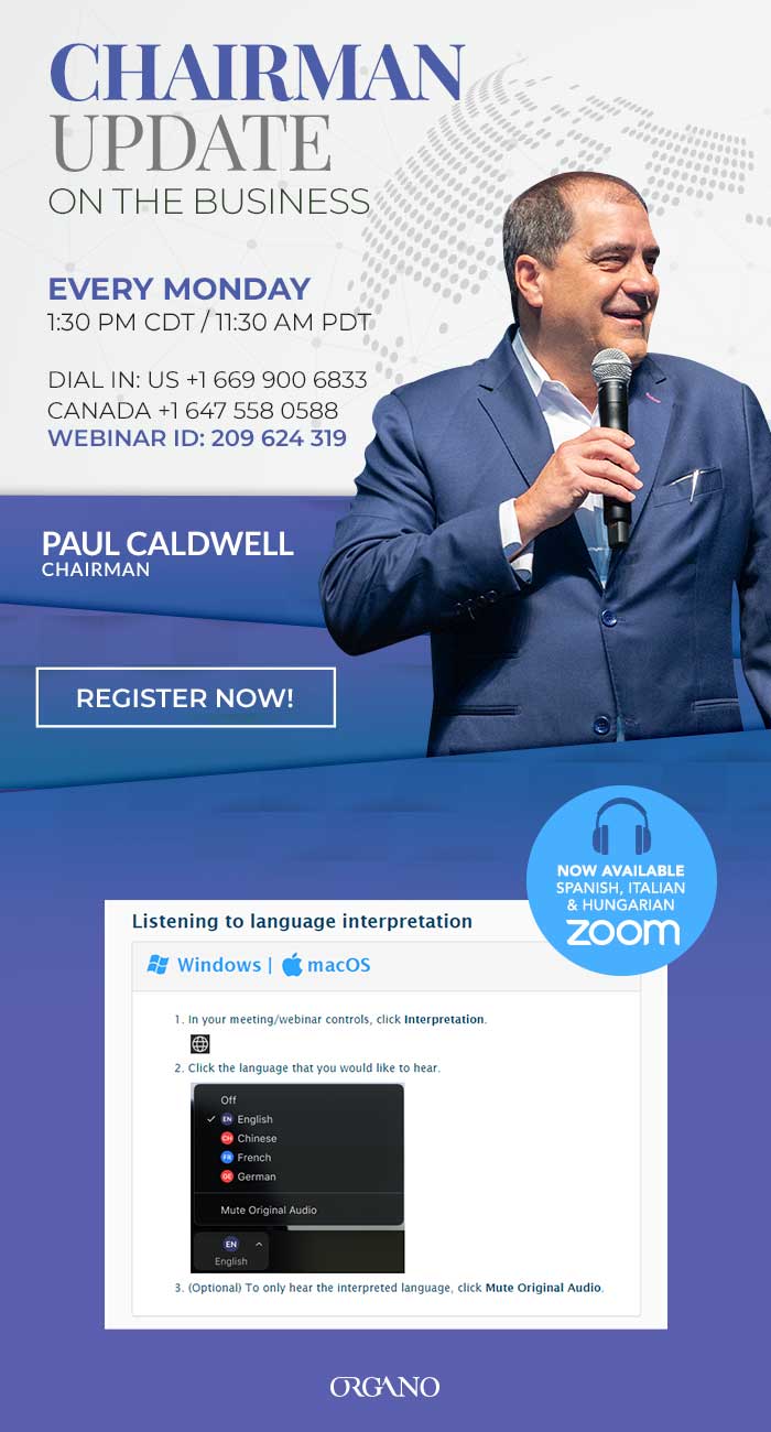 Chairmans Update - Every Monday
now with Spanish and Italian Translations on ZOOM